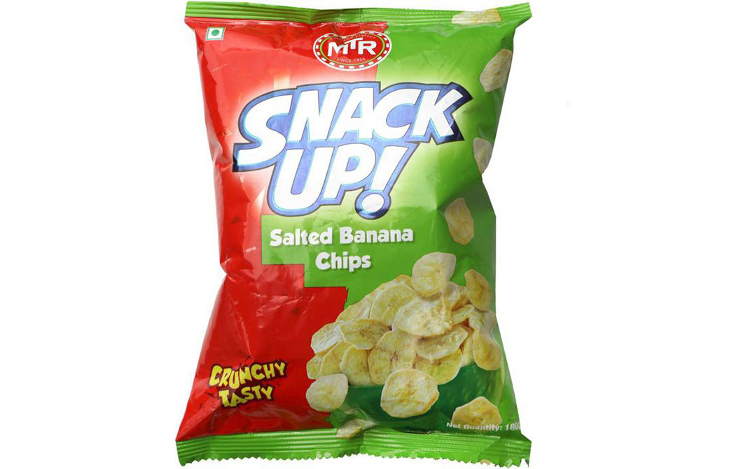 MTR Snack UP! Salted Banana Chips Crunchy Tasty   Pack  180 grams